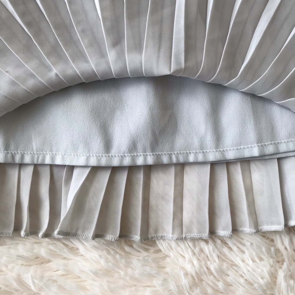 Frenchi pleated chiffon mini skirt grey tennis skirt flowy ballet core S… - Picture 8 of 8